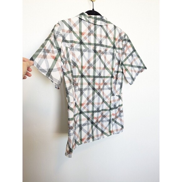 Cos Shirt Womens 8 Green Button Down Short Sleeve Casual Lightweight Preppy Top - Picture 7 of 12